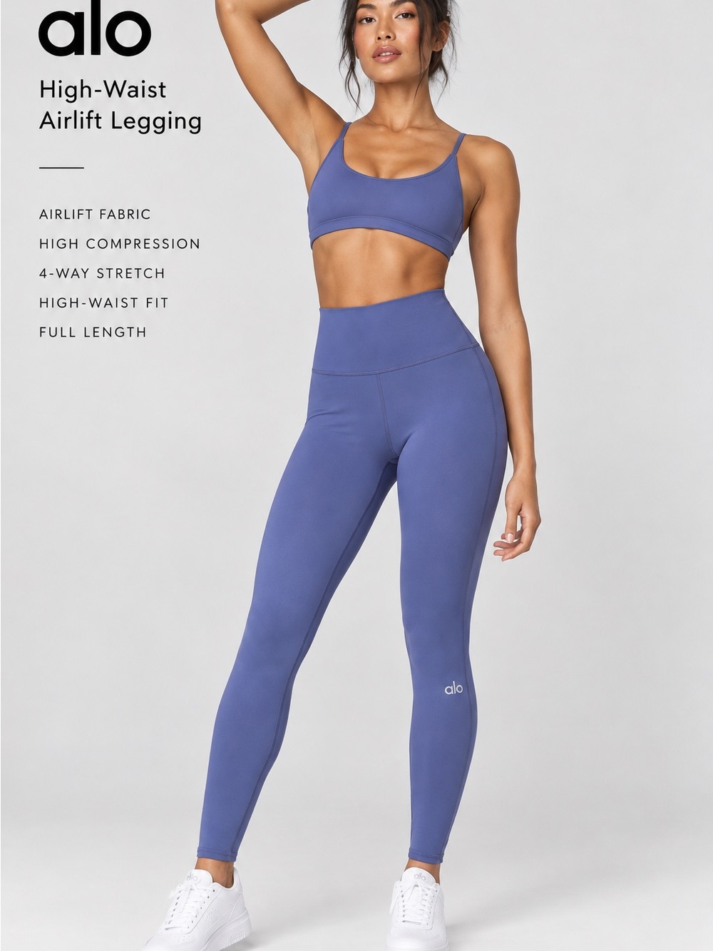 NWT ALO Yoga High-Waist Airlift Leggings Periwinkle Blue